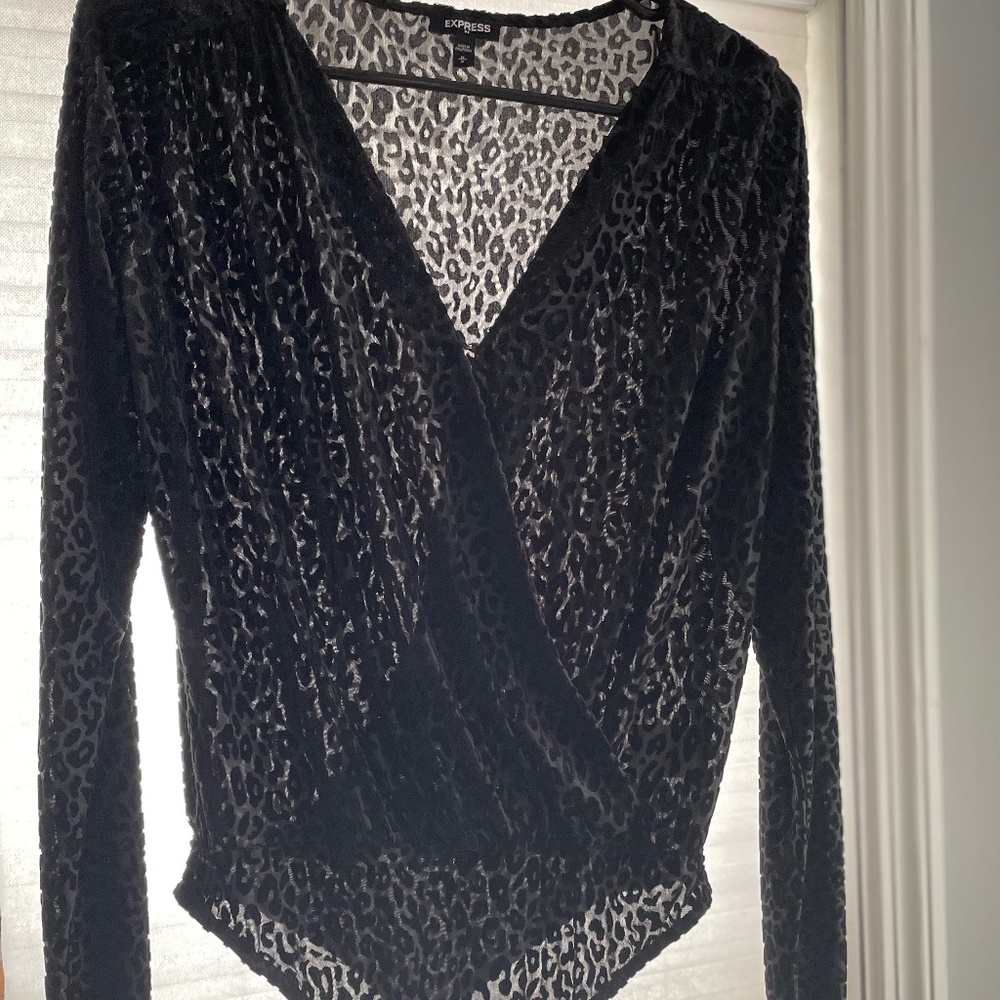 Long sleeve thong bodysuit